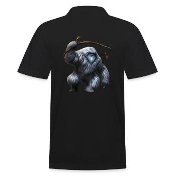 Yéti avec arc et flèches - Polo Homme - noir - Dos - Kai (181cm)