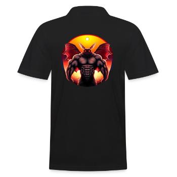 Mothman at sunset - Men's Polo Shirt - black - Back - Kai (181cm)