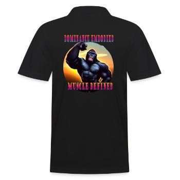 Définition musculaire incarnée de dominance - Polo Homme - noir - Dos - Kai (181cm)