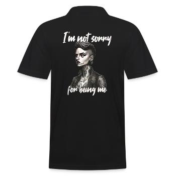 Proud of my individuality - Men's Polo Shirt - black - Back - Kai (181cm)