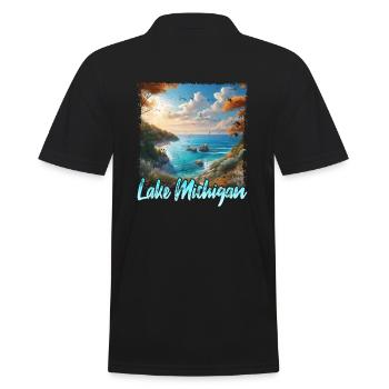 Lac Michigan - Polo Homme - noir - Dos - Kai (181cm)