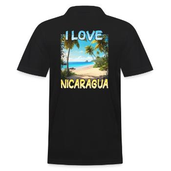 I Love Nicaragua - Männer Poloshirt - Schwarz - Hinten - Kai (181cm)