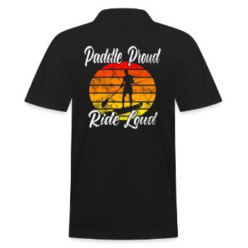 Paddle Proud Ride Loud - Men's Polo Shirt - black - Back - Kai (181cm)