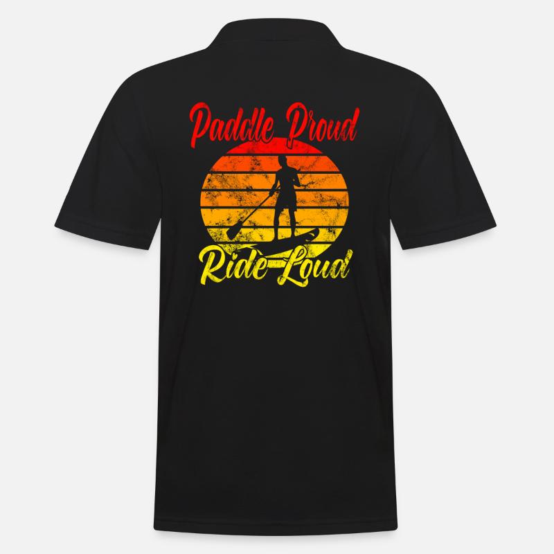 Paddle Proud Ride Loud - Polo Homme - noir