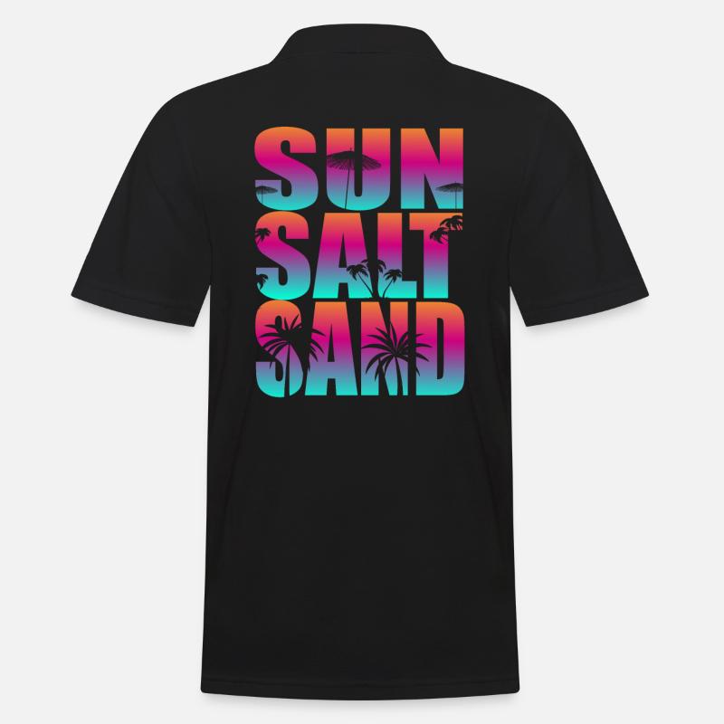 Sun Salt Sand - Männer Poloshirt - Schwarz