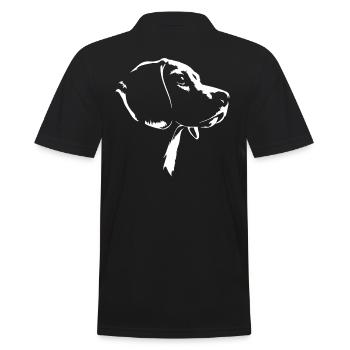 Beagle Silhouette Hunde Hund Wilsigns - Männer Poloshirt - Schwarz - Hinten - Kai (181cm)