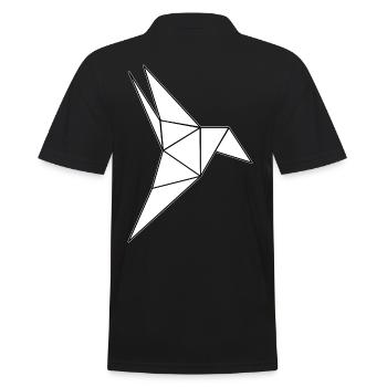 Colibri Origami Oiseau - Polo Homme - noir - Dos - Kai (181cm)