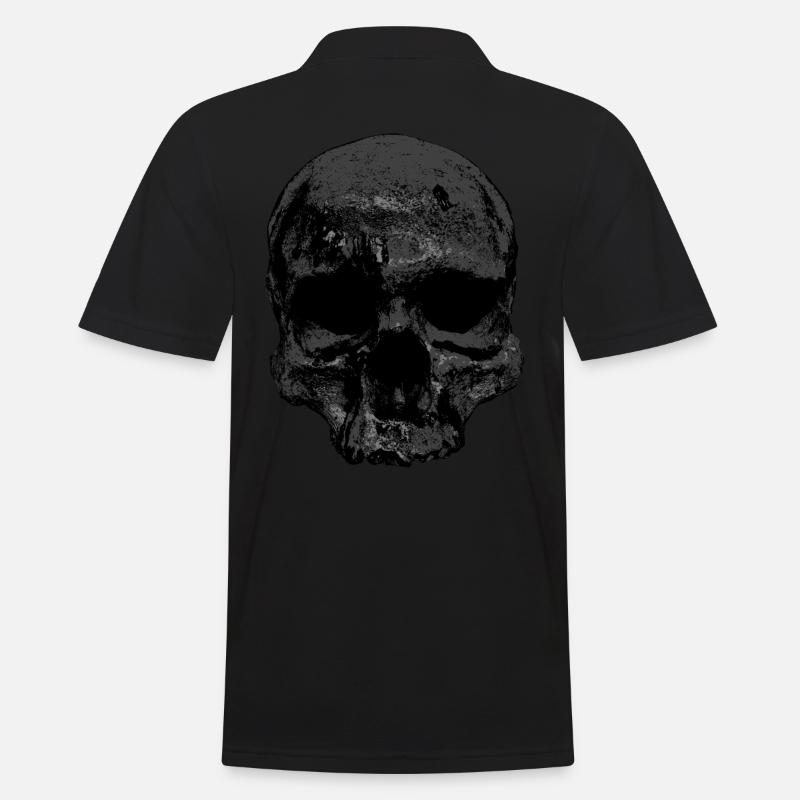 Crâne - Polo Homme - noir