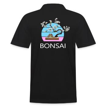 BONSAI Yamadori Bonsai Master Bonsai Tree - Men's Polo Shirt - black - Back - Kai (181cm)
