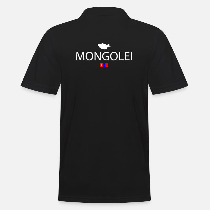 Mongolei Reise - Männer Poloshirt - Schwarz