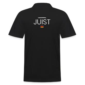 Juist Urlaub - Männer Poloshirt - Schwarz - Hinten - Kai (181cm)