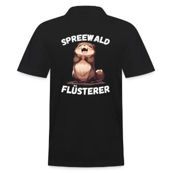 Spreewald Flüsterer - Männer Poloshirt - Schwarz - Hinten - Kai (181cm)