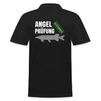 Angelprüfung Bestanden - Männer Poloshirt - Schwarz - Hinten - Kai (181cm)
