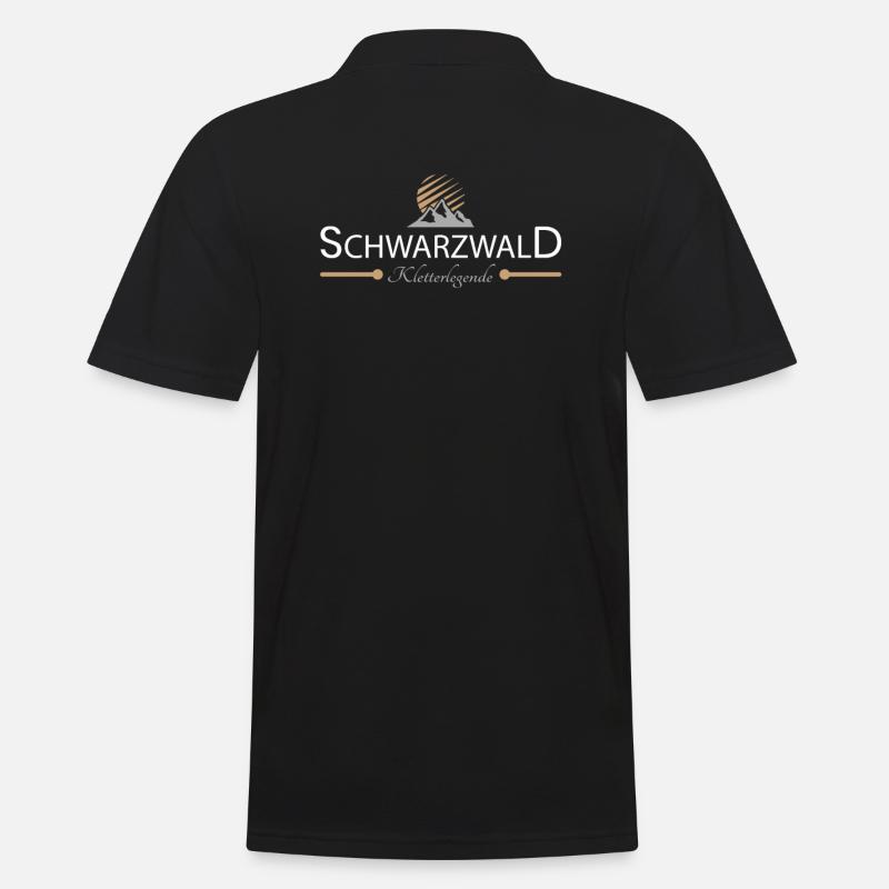 Schwarzwald Klettern - Männer Poloshirt - Schwarz