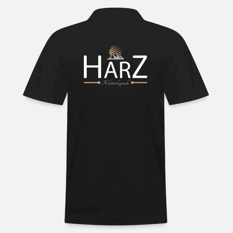 Harz Klettern - Männer Poloshirt - Schwarz