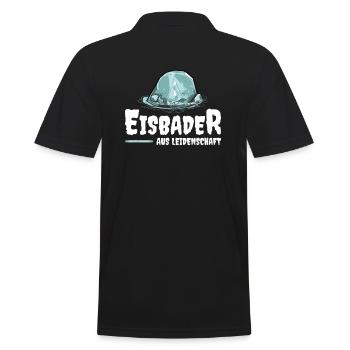 Eisbader aus Leidenschaft - Männer Poloshirt - Schwarz - Hinten - Kai (181cm)