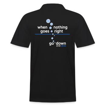 Diver Oxygen Apnea Diving Dive Time - Men's Polo Shirt - black - Back - Kai (181cm)