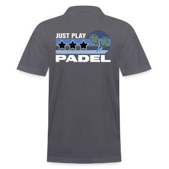 padel padeltennis padeltennis joueur - Polo Homme - charbon - Dos - Nico (186cm)