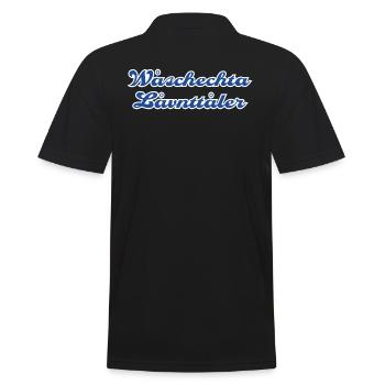 Woschechta Lovntola blau - Männer Poloshirt - Schwarz - Hinten - Kai (181cm)