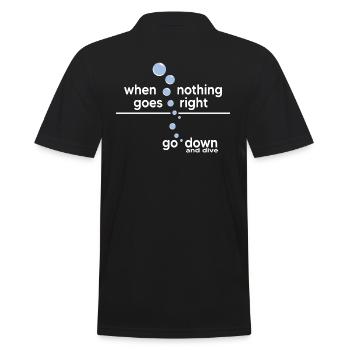 apneadiving oxygen apnea divers snorkeling - Men's Polo Shirt - black - Back - Kai (181cm)