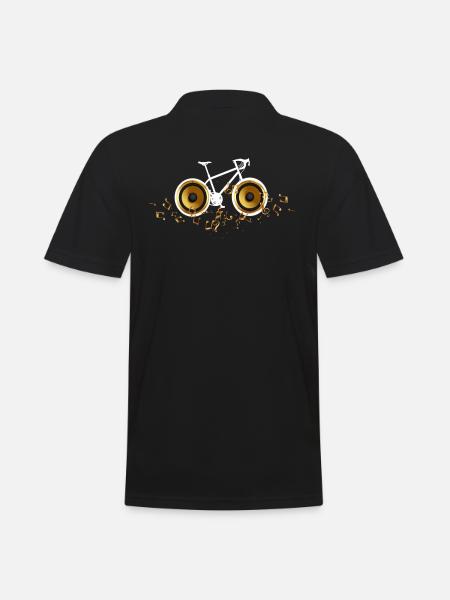 fahrrad sound fahrradfahren ist musik fahrradkette - Männer Poloshirt - Schwarz