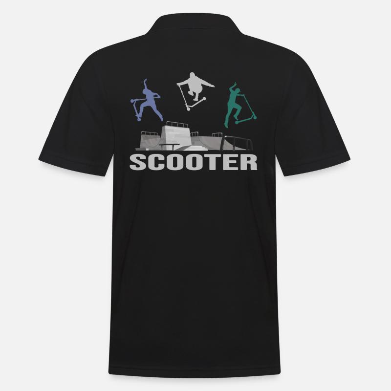 stuntscooter rollerscooter scooter e-scooter - Men's Polo Shirt - black