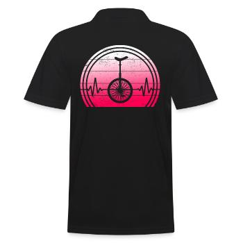 Unicycling, unicycle, unicycleartist, Unicyclefun - Men's Polo Shirt - black - Back - Kai (181cm)