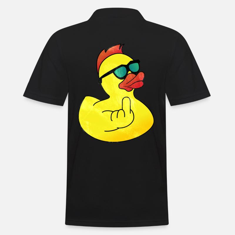 Gummiente Coole Badeente - Männer Poloshirt - Schwarz