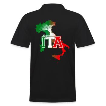Carte de l’équipe ITA Italie avec modèle de balle - Polo Homme - noir - Dos - Kai (181cm)