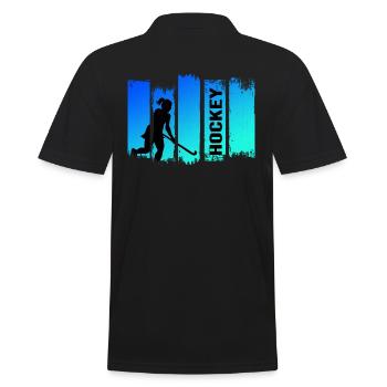 Feldhockey Hockey-girl Hockeyqueen Hockeysport - Männer Poloshirt - Schwarz - Hinten - Kai (181cm)