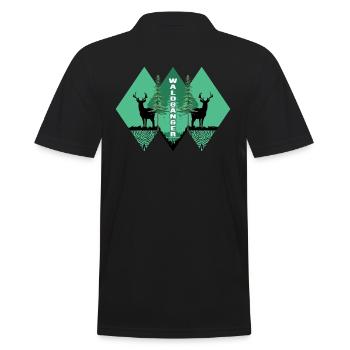 Wald shinrin yoku Waldgänger Waldbaden - Männer Poloshirt - Schwarz - Hinten - Kai (181cm)
