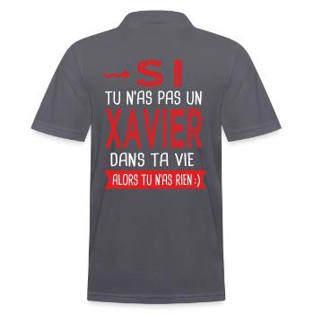 Si tu n as pas un Xavier dans ta vie Cadeau Humour - Polo Homme - charbon - Dos - Nico (186cm)