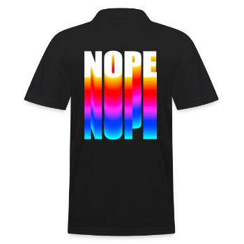 Nope NOPE nope - Men's Polo Shirt - black - Back - Kai (181cm)