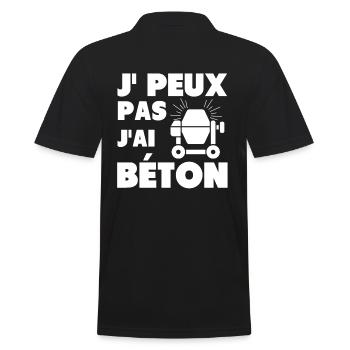 J peux pas j'ai Béton Cadeau Homme Maçon - Polo Homme - noir - Dos - Kai (181cm)