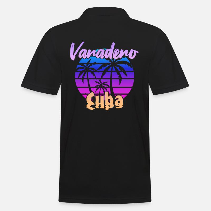 Varadero Cuba Coucher de soleil - Polo Homme - noir