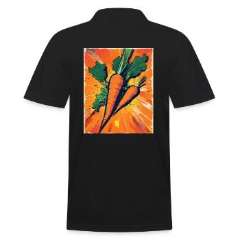 Carotte Carotte Jardin de carottes Végétalien Végétarien - Polo Homme - noir - Dos - Kai (181cm)