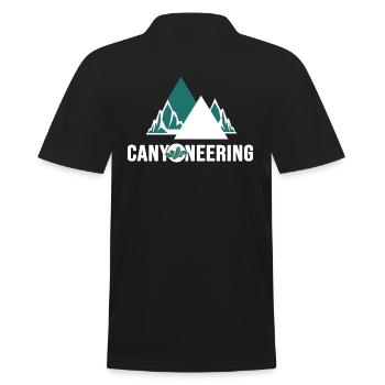 canyoning canyoneering mountains riveraction - Men's Polo Shirt - black - Back - Kai (181cm)
