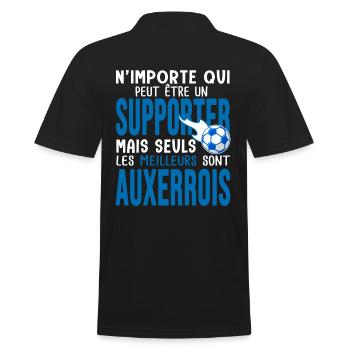 Cadeau foot auxerre supporter auxerrois - Polo Homme - noir - Dos - Kai (181cm)
