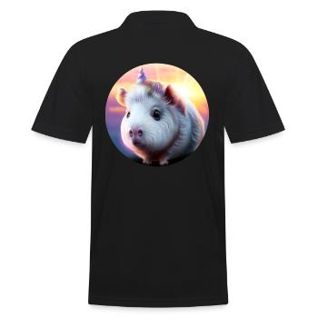 Licorne cochon d’Inde - Polo Homme - noir - Dos - Kai (181cm)