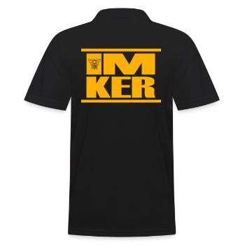 Imker Bienenzüchter und Bienenkönigin - Männer Poloshirt - Schwarz - Hinten - Kai (181cm)