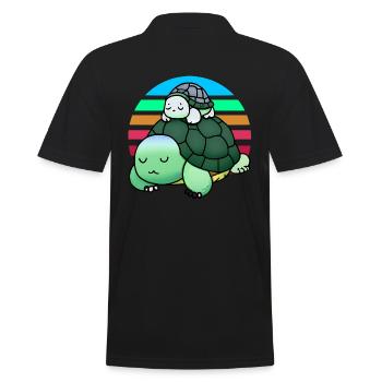 You don't wake sleeping turtles - Men's Polo Shirt - black - Back - Kai (181cm)