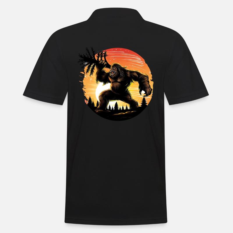 Wütender Bigfoot - Männer Poloshirt - Schwarz