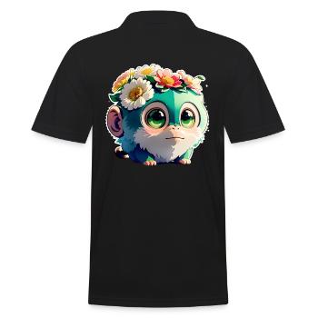 Ami singe fleuri - Polo Homme - noir - Dos - Kai (181cm)