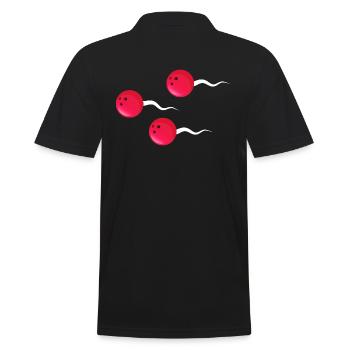 bowling bowlingkugel strike bowling-dna xxx - Männer Poloshirt - Schwarz - Hinten - Kai (181cm)