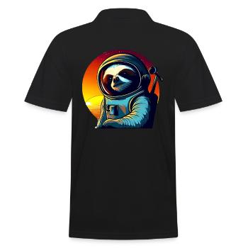 Plus paresseux dans l’espace au coucher du soleil - Polo Homme - noir - Dos - Kai (181cm)