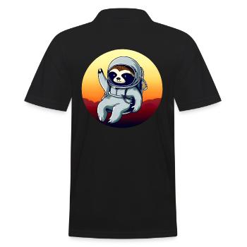 Plus paresseux dans l’espace au coucher du soleil - Polo Homme - noir - Dos - Kai (181cm)