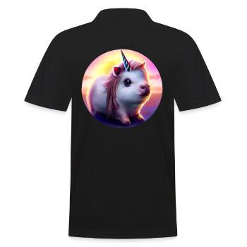 Licorne cochon d’Inde - Polo Homme - noir - Dos - Kai (181cm)