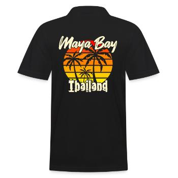 Vintage Maya Bay Thaïlande - Polo Homme - noir - Dos - Kai (181cm)
