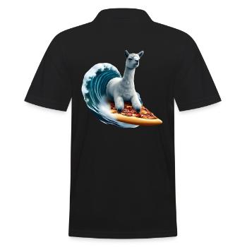 Pizza Vagues Alpaga Surfer - Polo Homme - noir - Dos - Kai (181cm)
