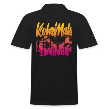 Koh Mak Thailand - Männer Poloshirt - Schwarz - Hinten - Kai (181cm)